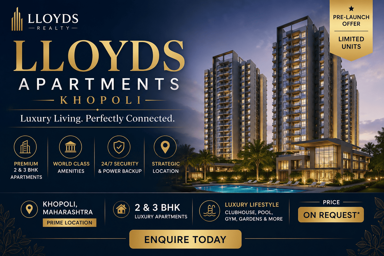 Lloyds Apartments Khopoli - Premium 2 & 3 BHK Luxury Apartments in Khopoli