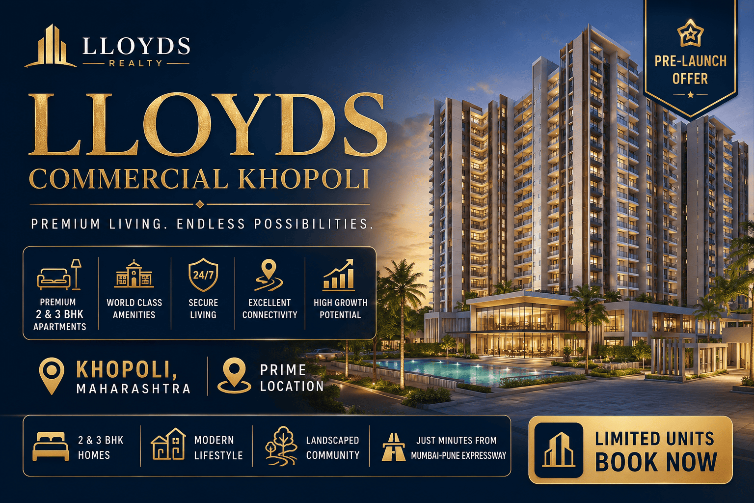 Lloyds Commercial Khopoli - Premium 2 & 3 BHK Apartments in Khopoli